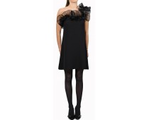 Robe de soirée noire one-shoolder