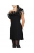 Robe du soir noire one-shoolder